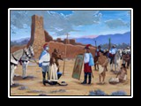Painting Reunites Spanish and Taos Pueblo, 1696